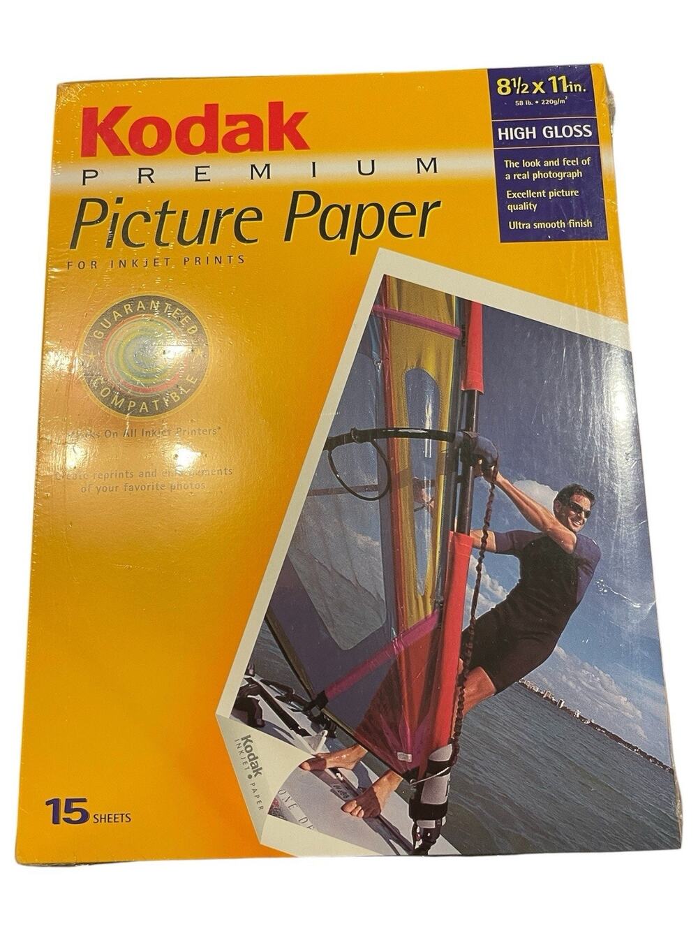 New Sealed Kodak Premium Picture Paper High Gloss 8.5x11 15 Sheets